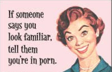 Magnet: If someone says you look familiar, - Coco and lulu boutique