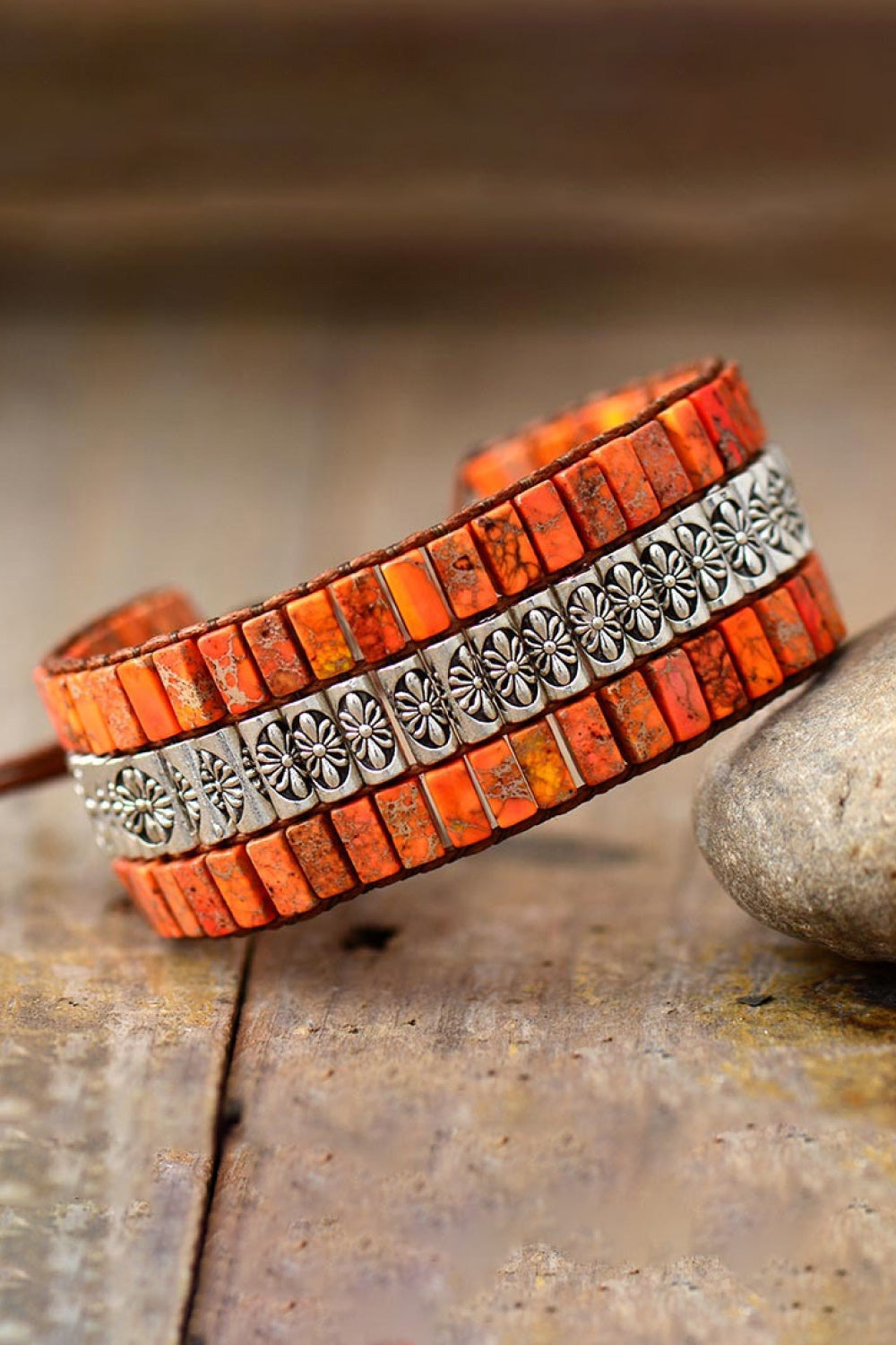 Handmade Triple Layer Natural Stone Bohemian  Bracelet - Coco and lulu boutique
