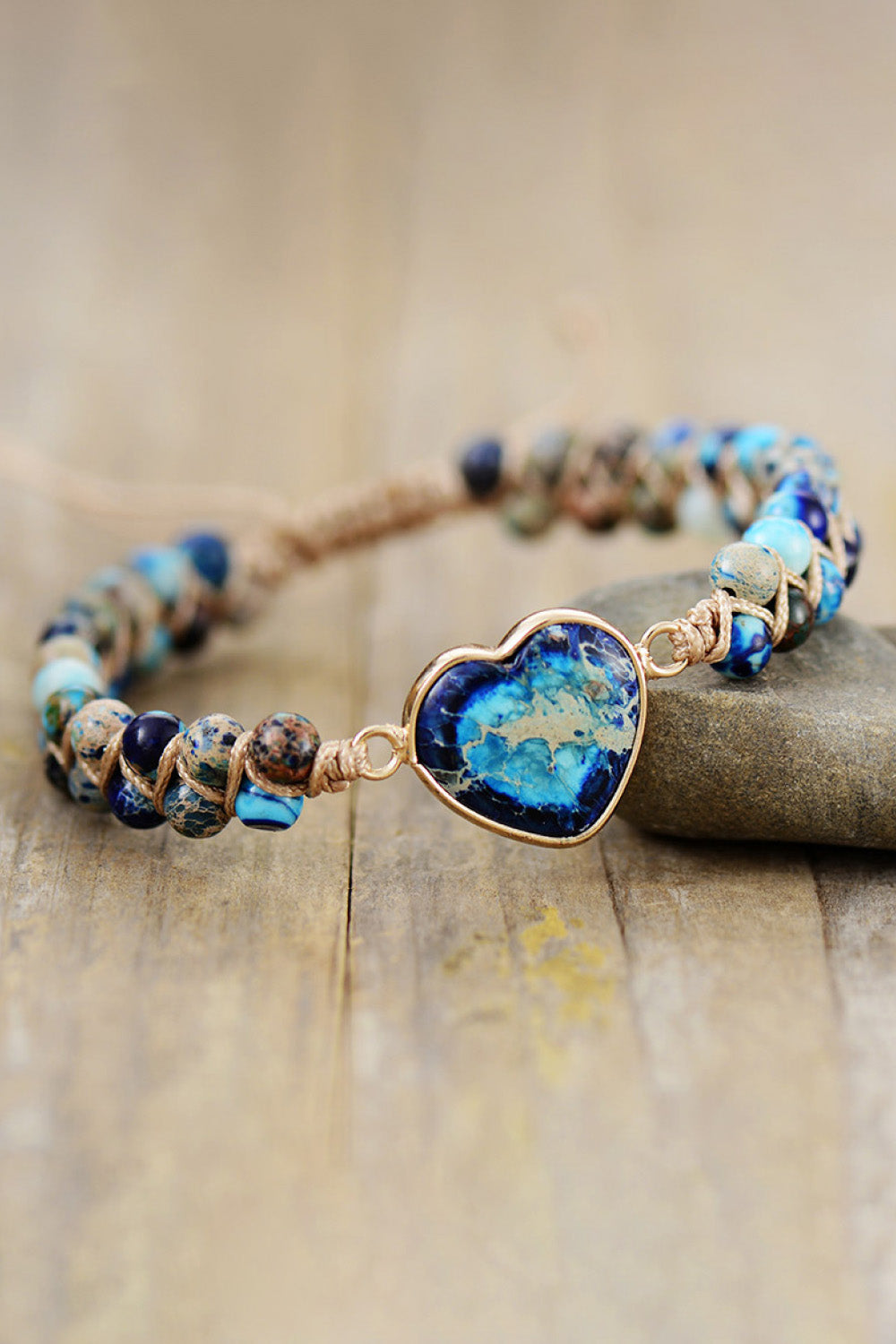 Soul Handmade Heart Shape Natural Stone Bracelet - Coco and lulu boutique