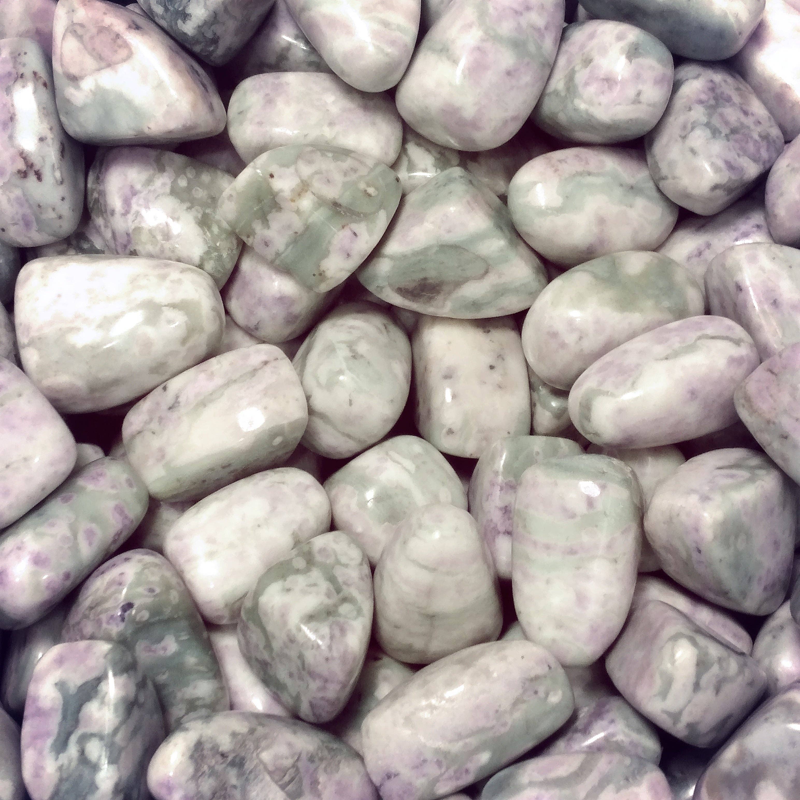 Peace Jade Medium Tumbled 1 LB - Coco and lulu boutique