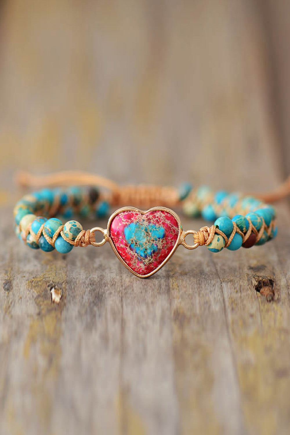 Soul 2 Handmade Heart Shape Natural Stone Bracelet - Coco and lulu boutique