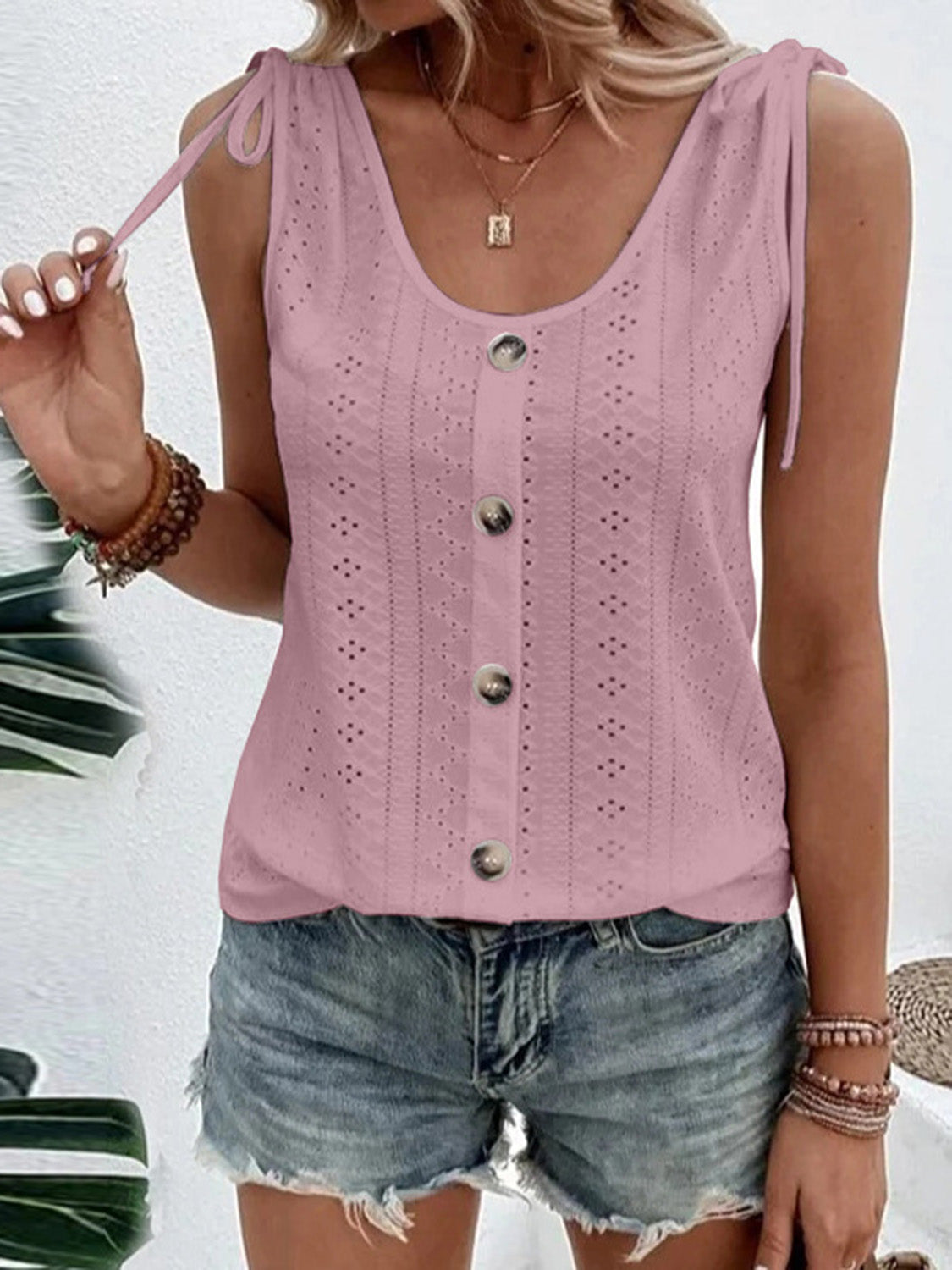 Luna Full Size Scoop Neck Sleeveless Tank Top - Coco and lulu boutique