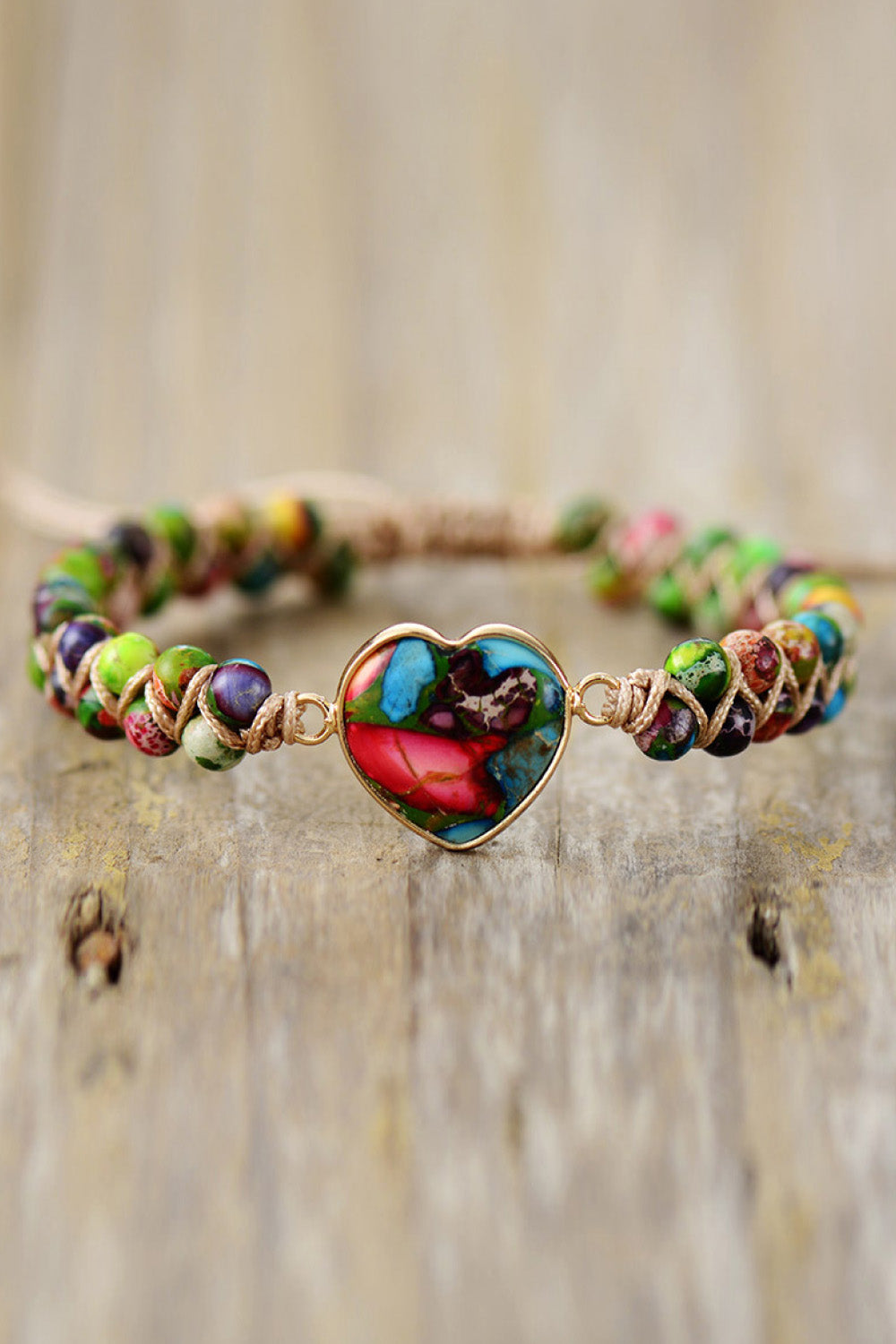 Soul 2 Handmade Heart Shape Natural Stone Bracelet - Coco and lulu boutique