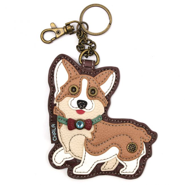 Cute Corgi Key Chain with Metal Embellishments - Coco and lulu boutique