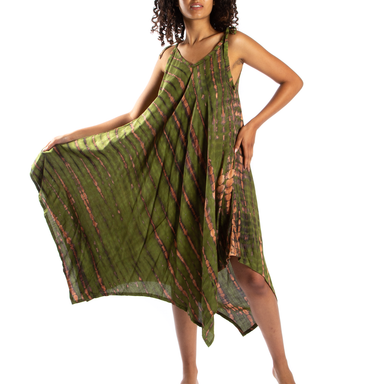 Tie-Dye Bone Motif Handkerchief Dress - Coco and lulu boutique
