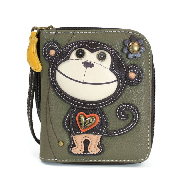 Monkey Collectable Zip Around Wallet - Coco and lulu boutique