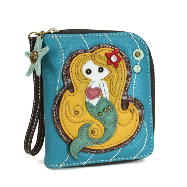 Mermaid Collectable Zip around wallet - Coco and lulu boutique