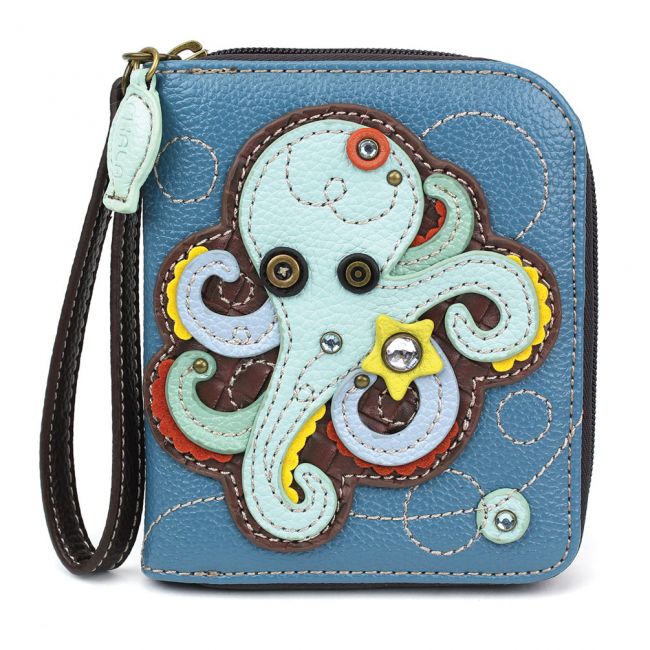 Octopus Collectable Zip Around Wallet - Coco and lulu boutique