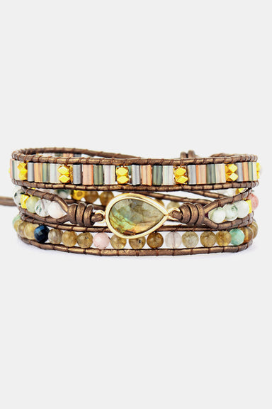 Handmade Triple Layer Beaded Wrap  Bracelet - Coco and lulu boutique