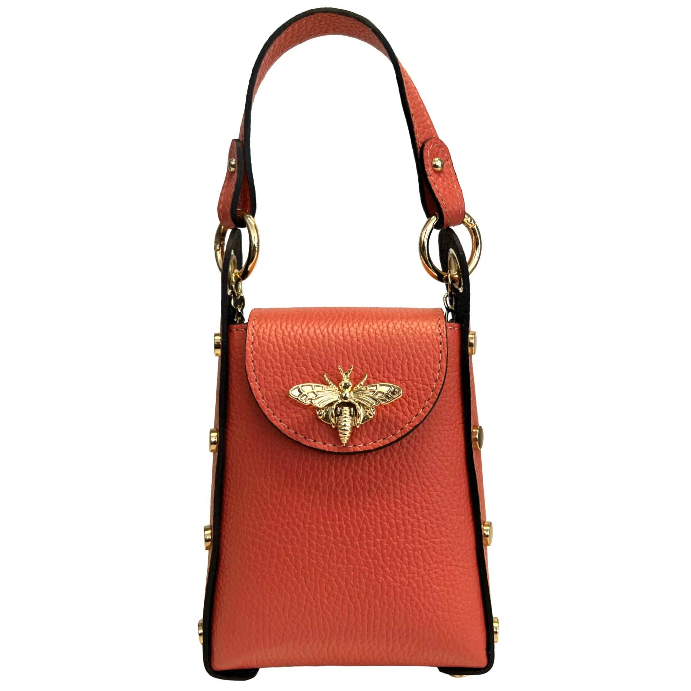 Modarno mini bag in genuine leather dollar with bee-shaped lobster closure - Coco and lulu boutique