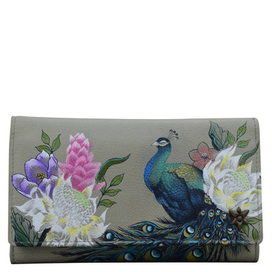 Peacock Checkbook Clutch with RFID - Coco and lulu boutique