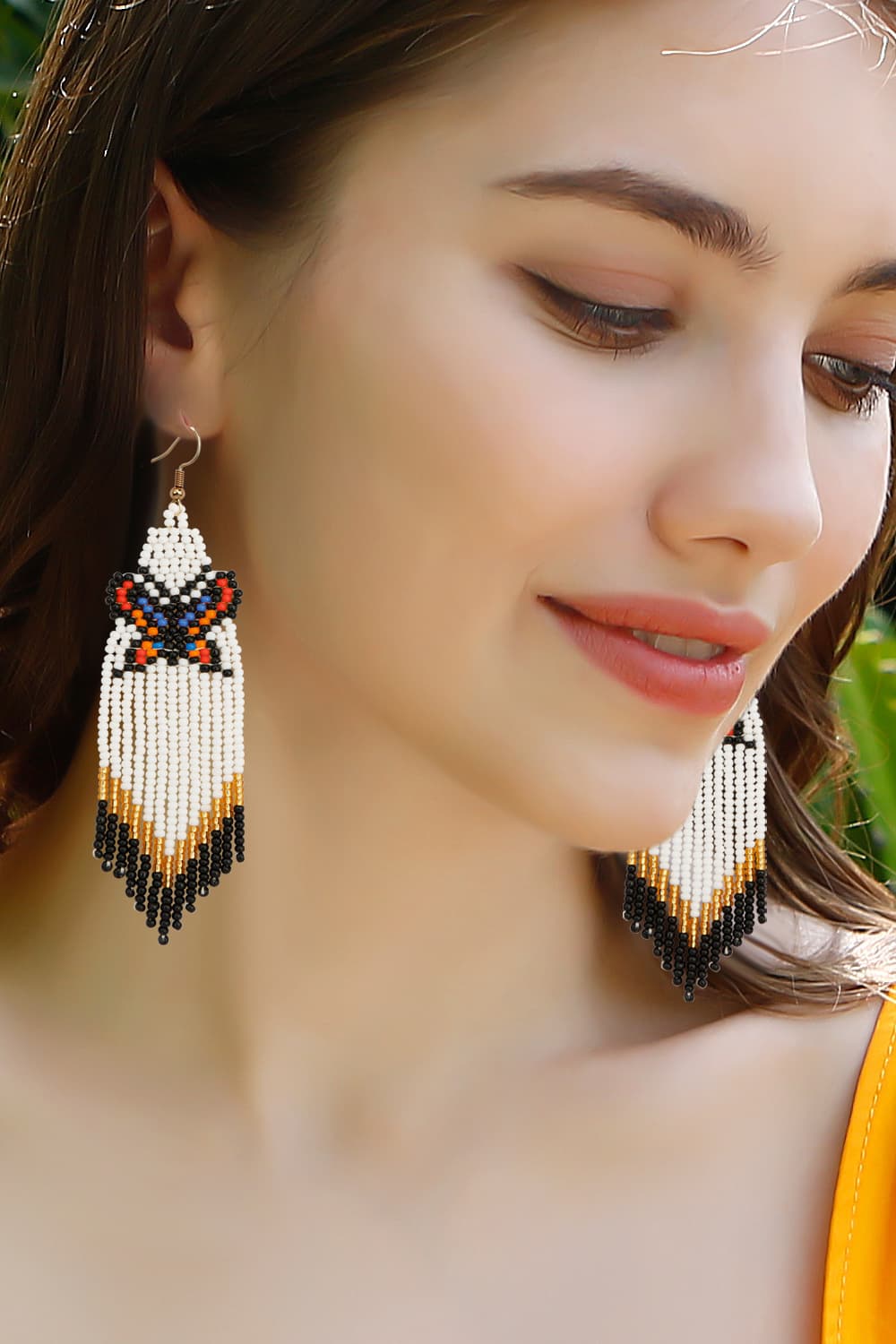 Butterfly Beaded Dangle Earrings - Coco and lulu boutique