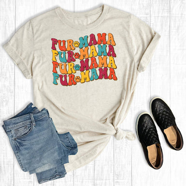 Retro Vintage Fur Mama T-Shirt - Coco and lulu boutique
