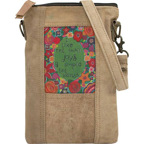 Simple Life Modern Vintage Canvas Crossbody Bag - Coco and lulu boutique