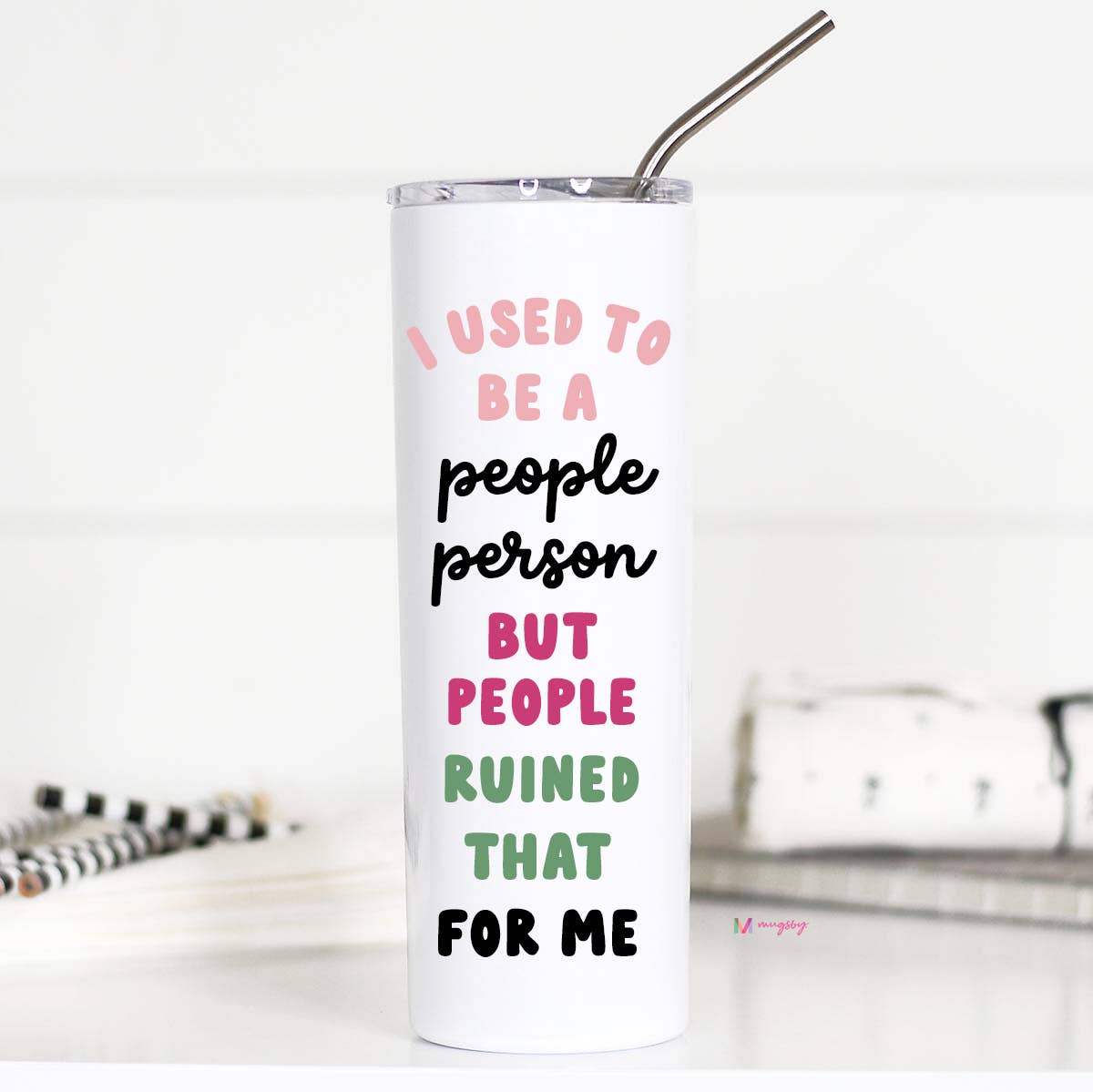 I Used to Be a People Person Funny Tall Travel Cup - Coco and lulu boutique