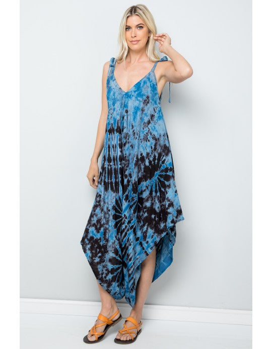 Bohemian Tie Dye Jumpsuit - Coco and lulu boutique