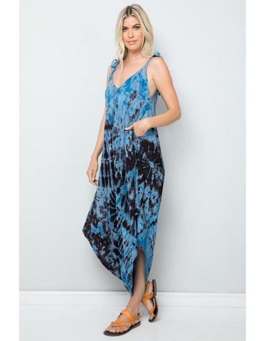 Bohemian Tie Dye Jumpsuit - Coco and lulu boutique