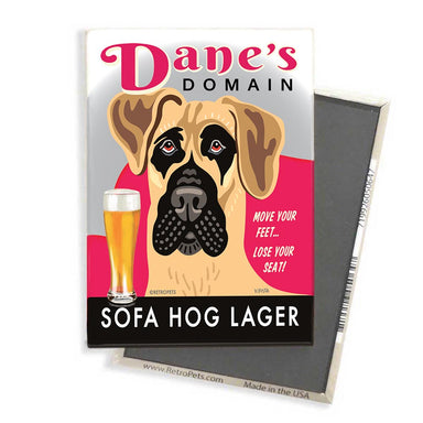 Tan Great Dane Retro Pet Dog Magnet - Coco and lulu boutique