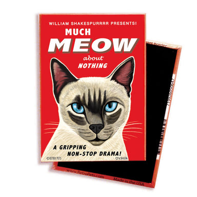 Meow about Nothing Retro Pet Cat Magnet - Coco and lulu boutique