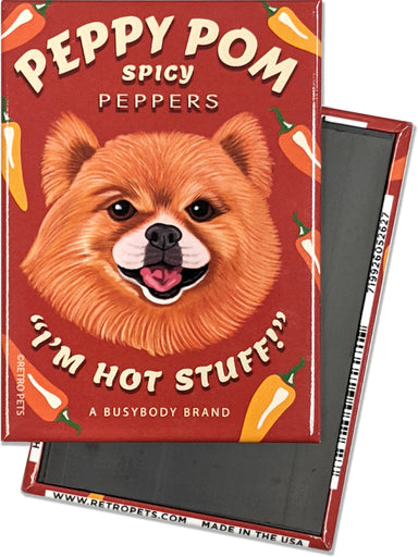 Pomeranian Retro Pet Dog Magnet - Coco and lulu boutique
