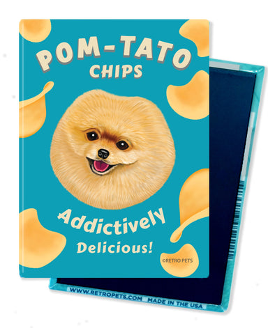 Pomeranian The Pom-Tato Chip Retro Pet Dog Magnet - Coco and lulu boutique