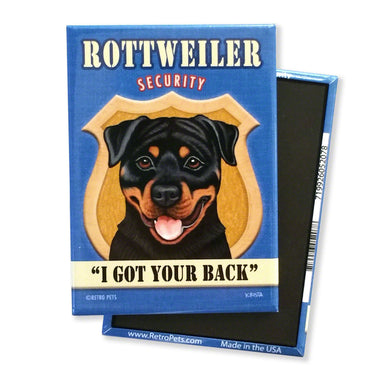 Rottweiler Security Retro Pet Dog Magnet - Coco and lulu boutique