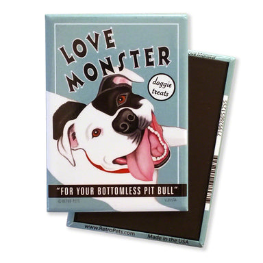 Pitbull Love Monster Retro Pet Dog Magnet - Coco and lulu boutique
