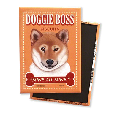 Shiba Inu Retro Pet Dog Magnet - Coco and lulu boutique