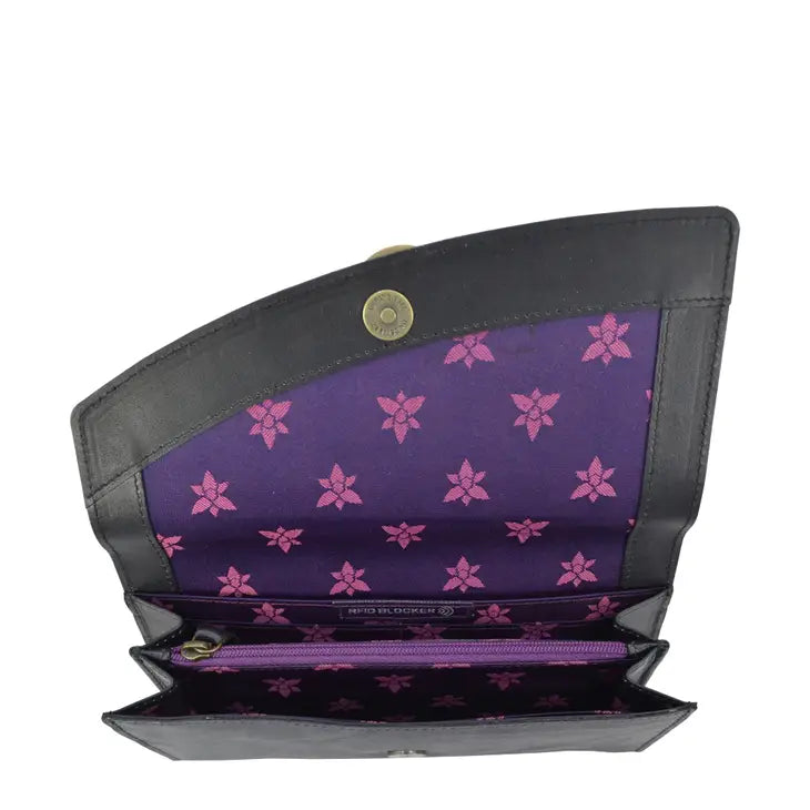 HUMMINGBIRD HAND PAINTED WALLET - Coco and lulu boutique