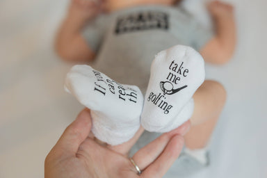 Take Me Golfing Baby Socks, Boy Items, Dad Gifts - Coco and lulu boutique