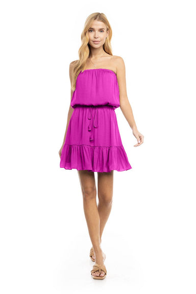 Florence Viola Strapless Tiered  Dress - Coco and lulu boutique