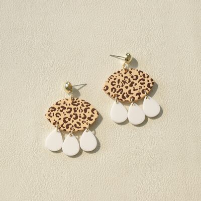 Contrast Geometric Acrylic Dangle Earrings - Coco and lulu boutique