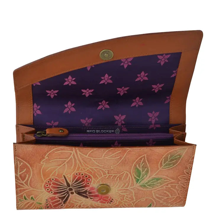 Butterfly Hand Painted Wallet - Coco and lulu boutique