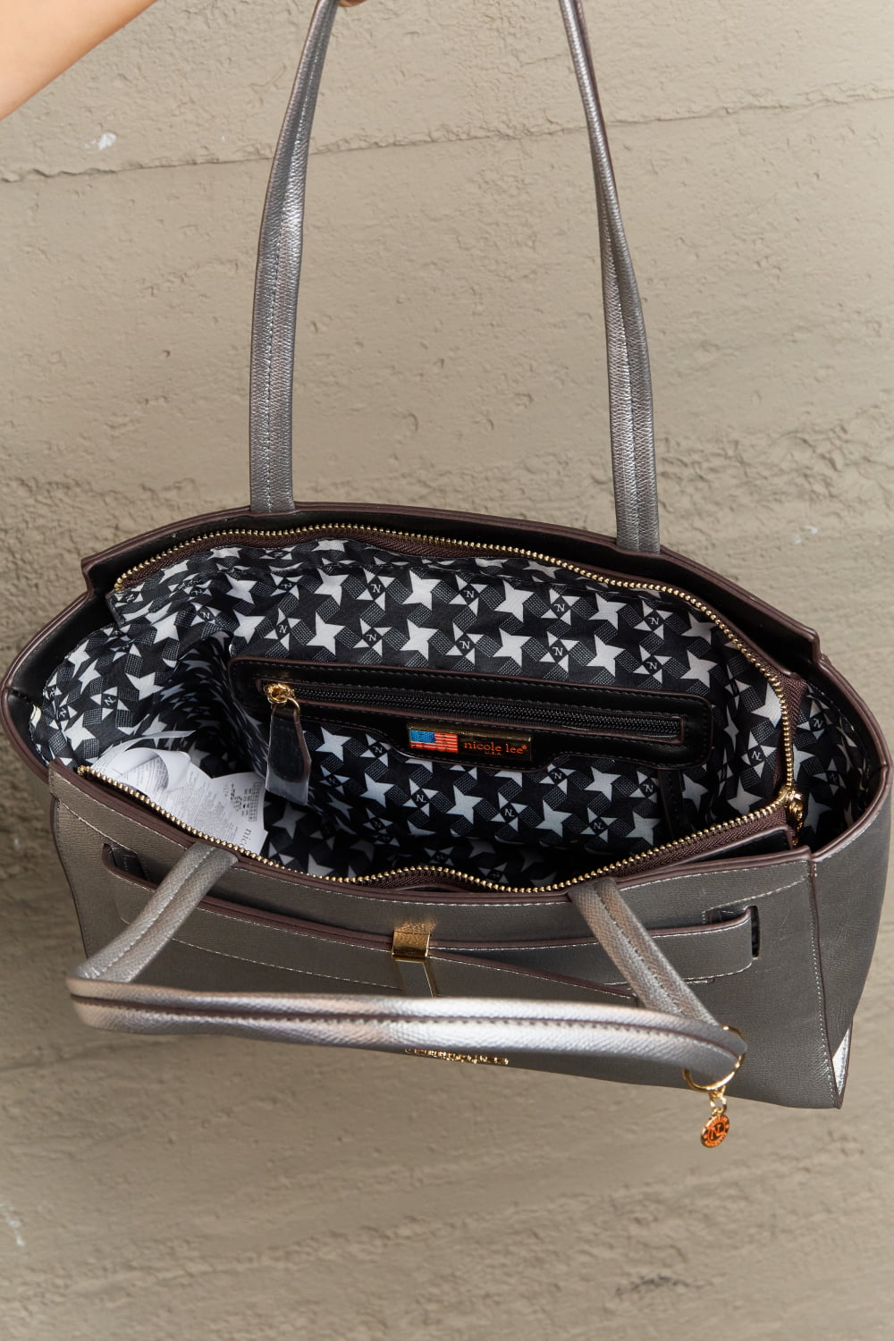 Regina 3-Piece Satchel Bag Set - Coco and lulu boutique