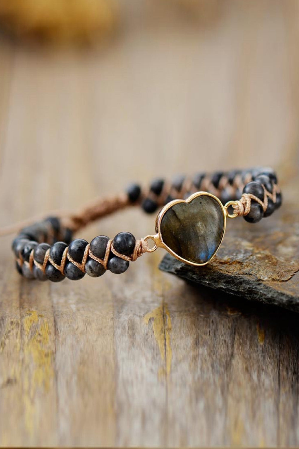 Soul 2 Handmade Heart Shape Natural Stone Bracelet - Coco and lulu boutique