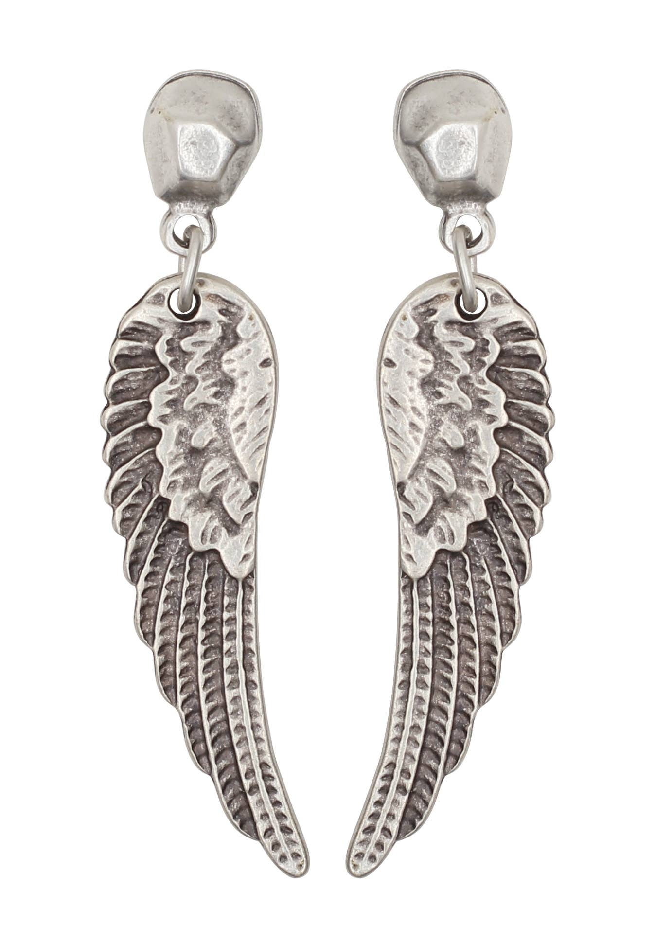 Take Flight Handmade Pewter Earrings - Coco and lulu boutique