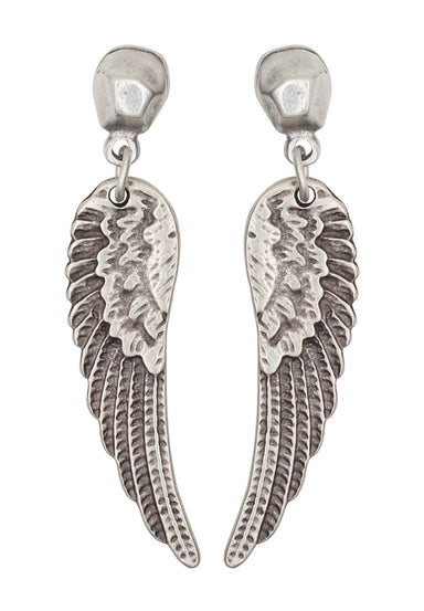 Take Flight Handmade Pewter Earrings - Coco and lulu boutique