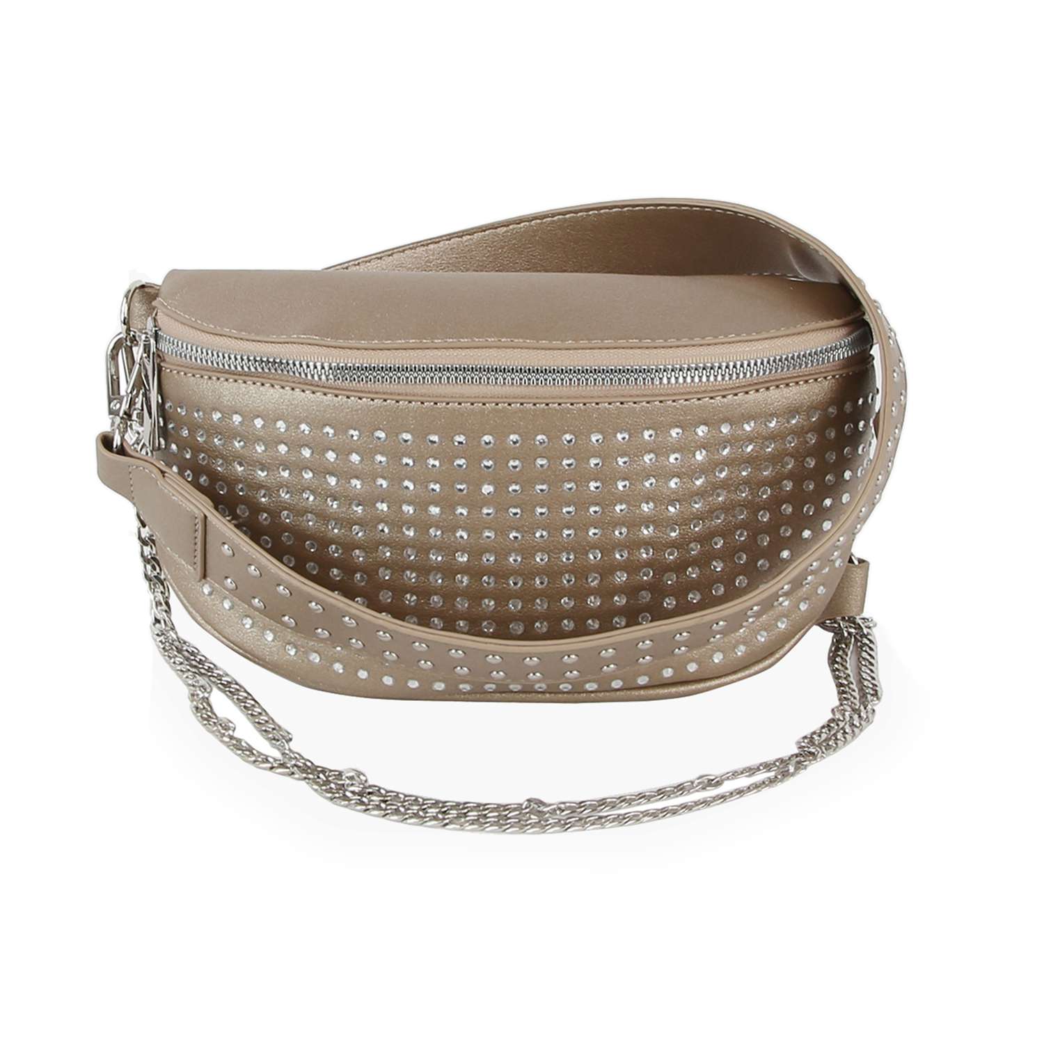 Stylish Studded Crossbody Bag: Pewter - Coco and lulu boutique