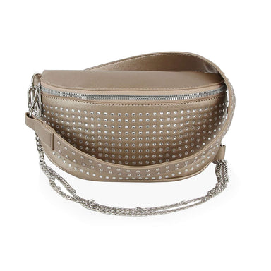 Stylish Studded Crossbody Bag: Pewter - Coco and lulu boutique