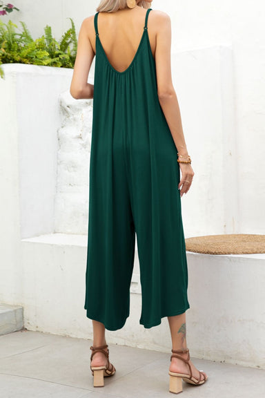 Spaghetti Strap Scoop Neck Jumpsuit - Coco and lulu boutique