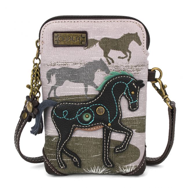 Safari Canvas Horse Cellphone Bag - Coco and lulu boutique