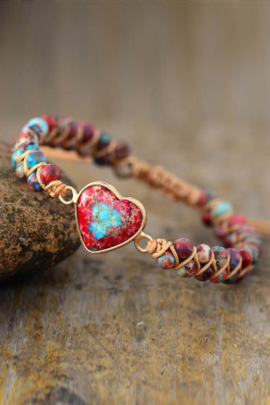 Soul 2 Handmade Heart Shape Natural Stone Bracelet - Coco and lulu boutique