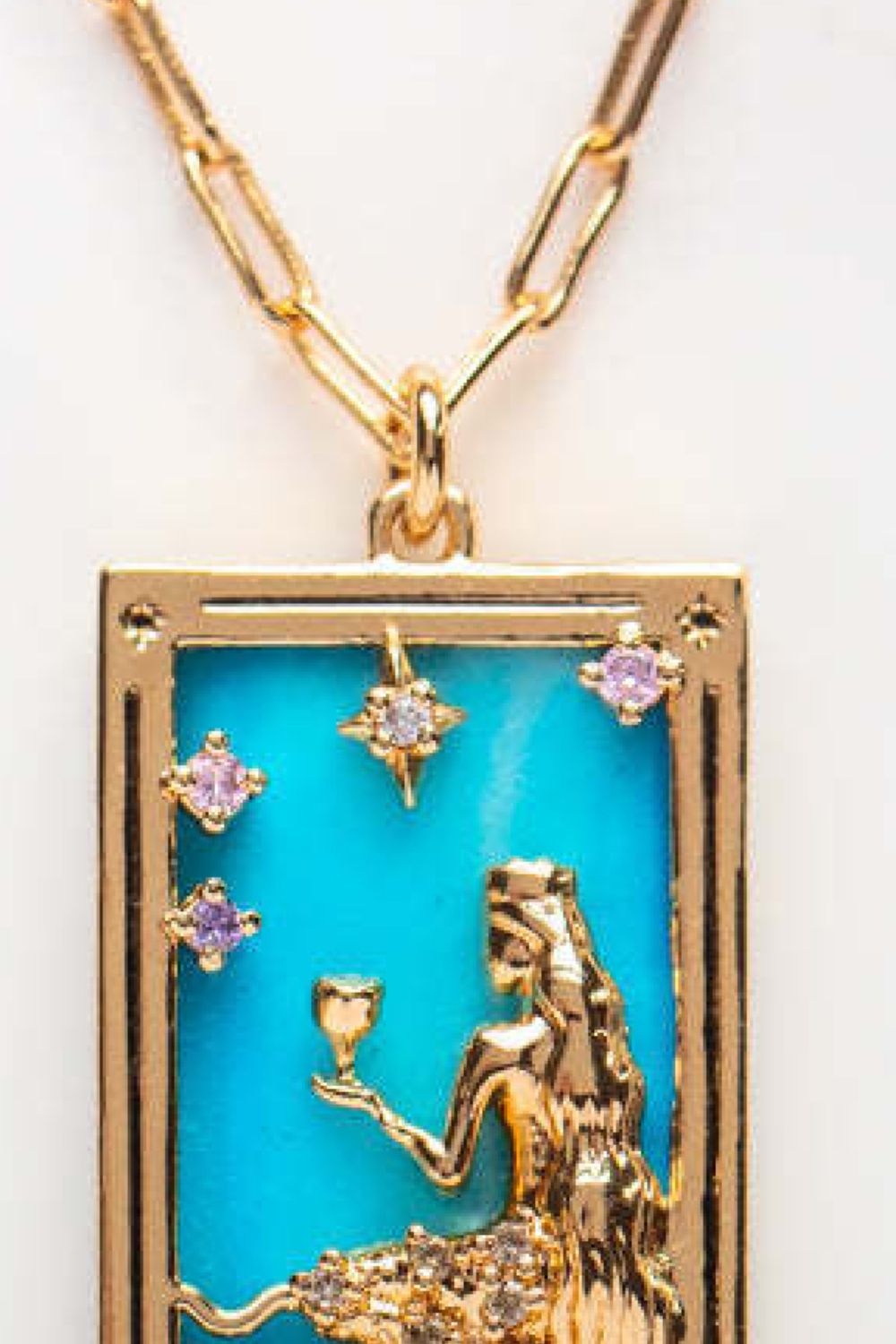 Tarot Card Pendant Stainless Steel Necklace - Coco and lulu boutique