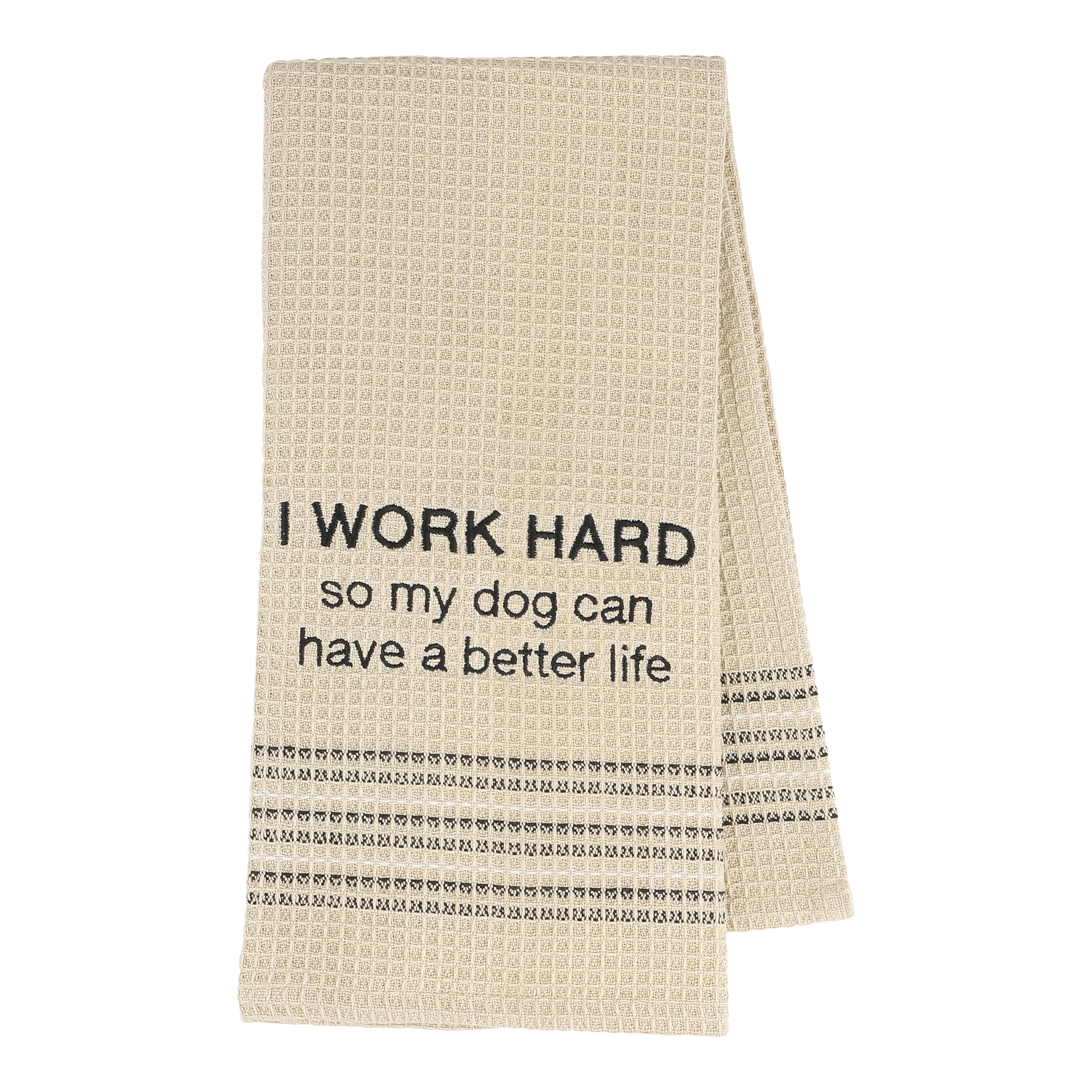 WORK HARD FOR DOG DISHTOWEL - Coco and lulu boutique