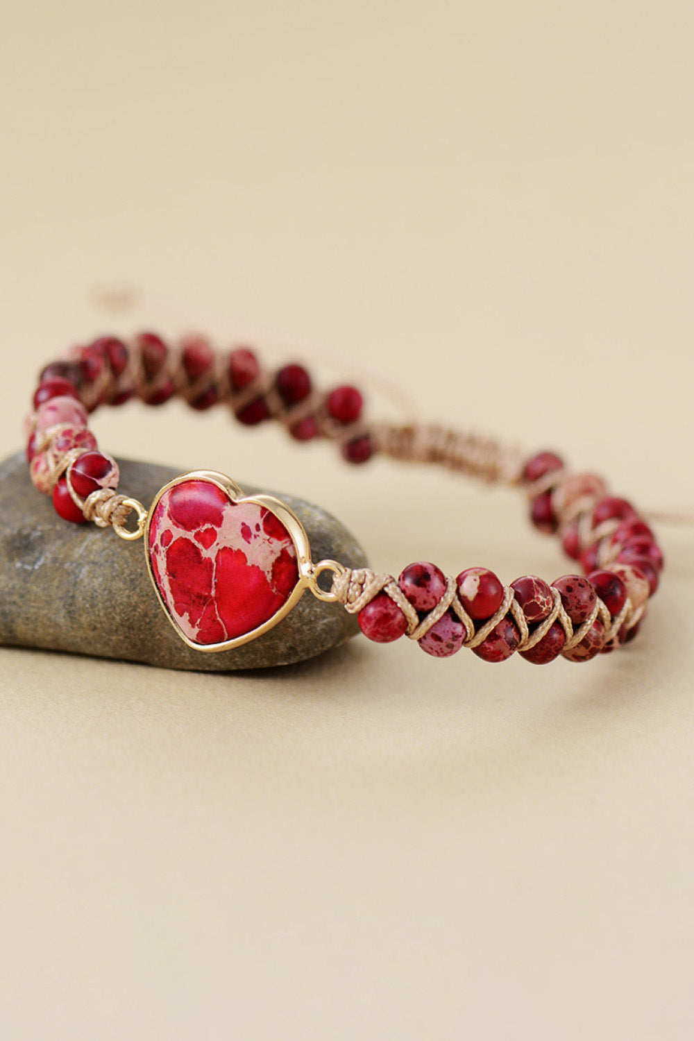 Soul Handmade Heart Shape Natural Stone Bracelet - Coco and lulu boutique
