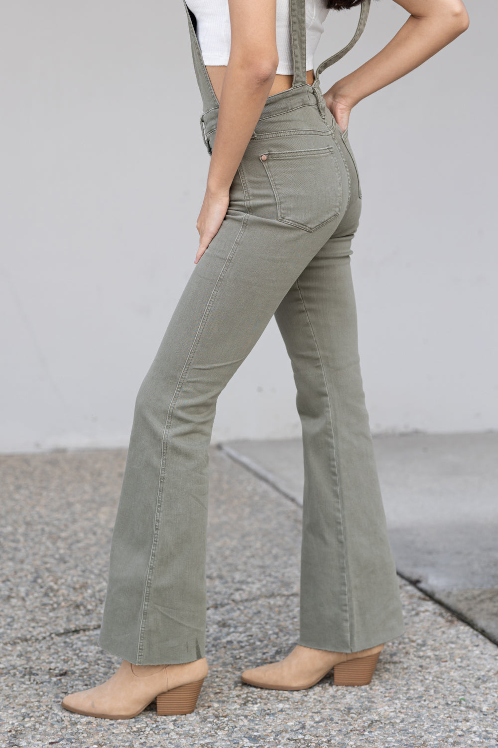Kelsey Flare Tummy Control Overalls - Coco and lulu boutique