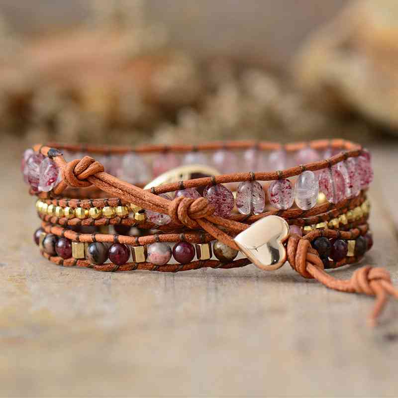 Natural Stone Wrap BraceletBracelet - Coco and lulu boutique