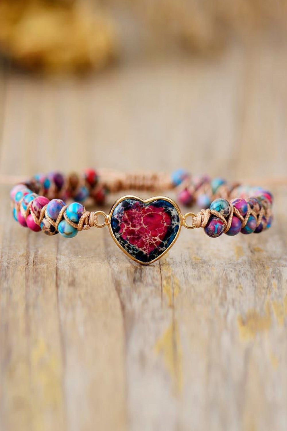 Soul 2 Handmade Heart Shape Natural Stone Bracelet - Coco and lulu boutique