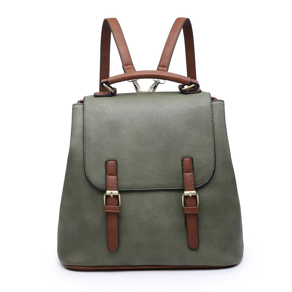 Brook Green Convertible Backpack/Shoulder Bag - Coco and lulu boutique