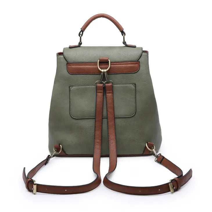 Brook Green Convertible Backpack/Shoulder Bag - Coco and lulu boutique